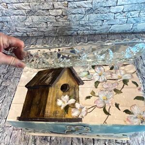 Anchor Hocking Vtg Glass Rectangular Serving Dish Early American Vtg Glassware